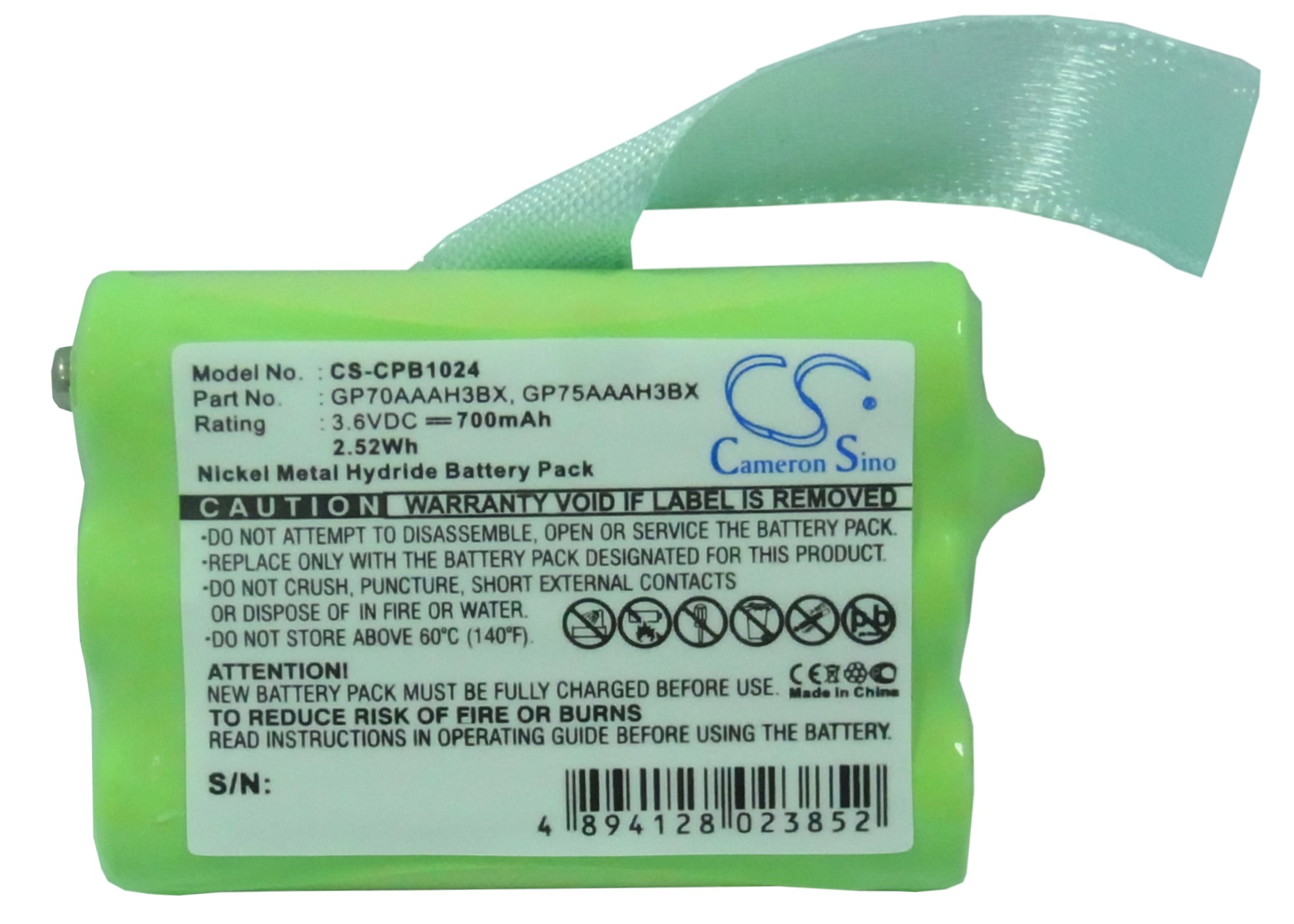 Battery for Rayovac RAY2419 700mAh