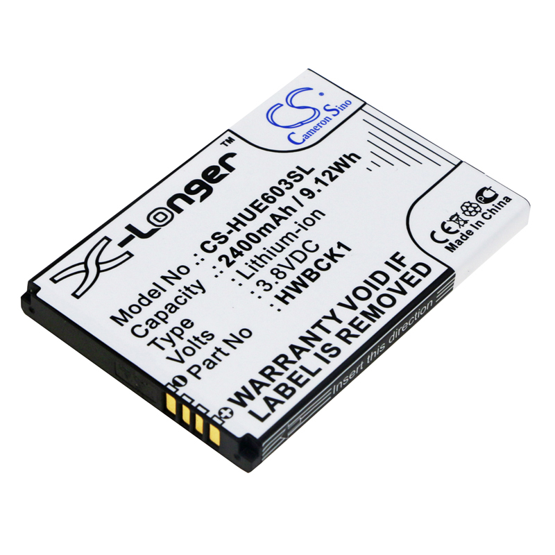 Battery for Huawei 601HW,603HW P/N: HWBCK1 2400mAh / 9.12Wh