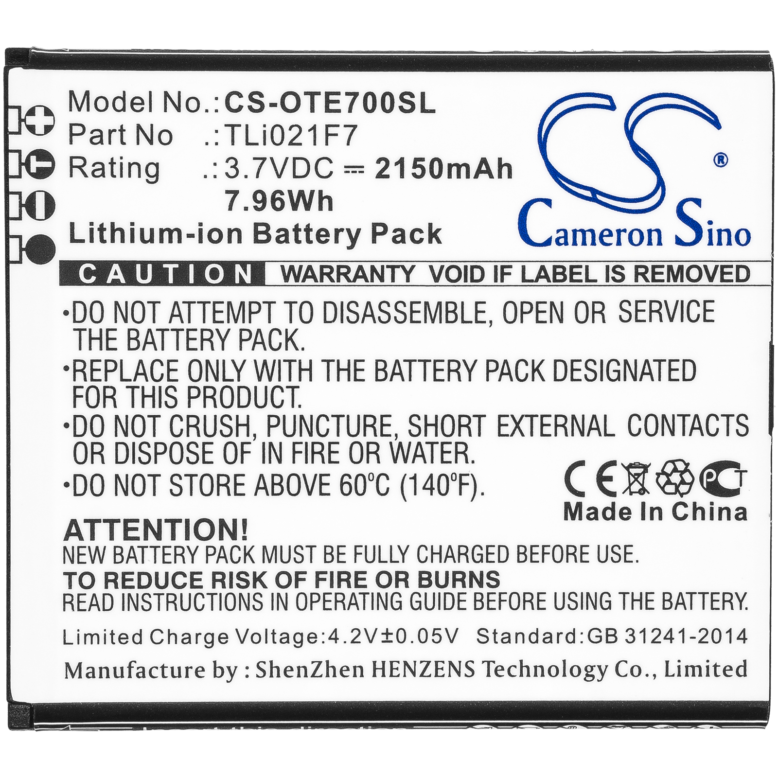 Battery for EE Mini 2 4G LTE 2150mAh / 7.96Wh