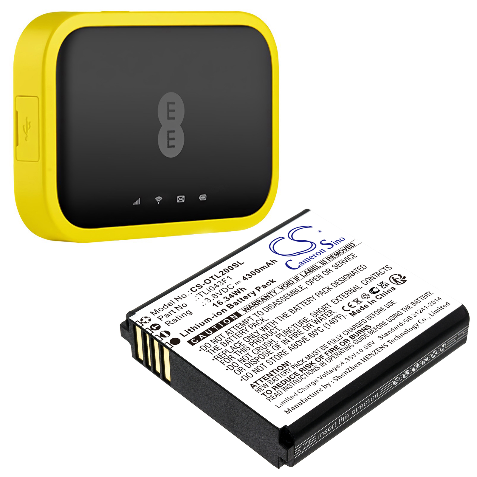 Battery for TCL MW513U 4300mAh / 16.34Wh